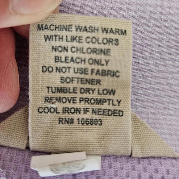 Duluth Trading Co Sol Survivor Shirt Jac Womens 2X Lavender Sun Protection - Picture 12 of 12